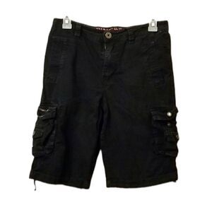 Boys Ring of Fire Black Cargo Shorts Size 16